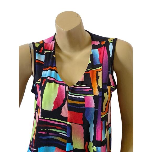 GITANE Womens Size Small Sleeveless Asymmetric Mod Retro Tunic Tank Top Shirt - Picture 5 of 8